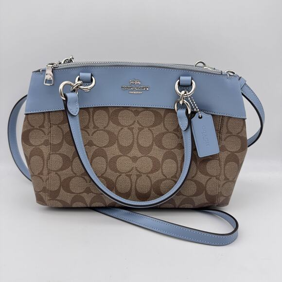 Coach Mini Brooke Carryall Crossbody Bag Signature Canvas Leather Logo Purse NEW - Picture 1 of 15